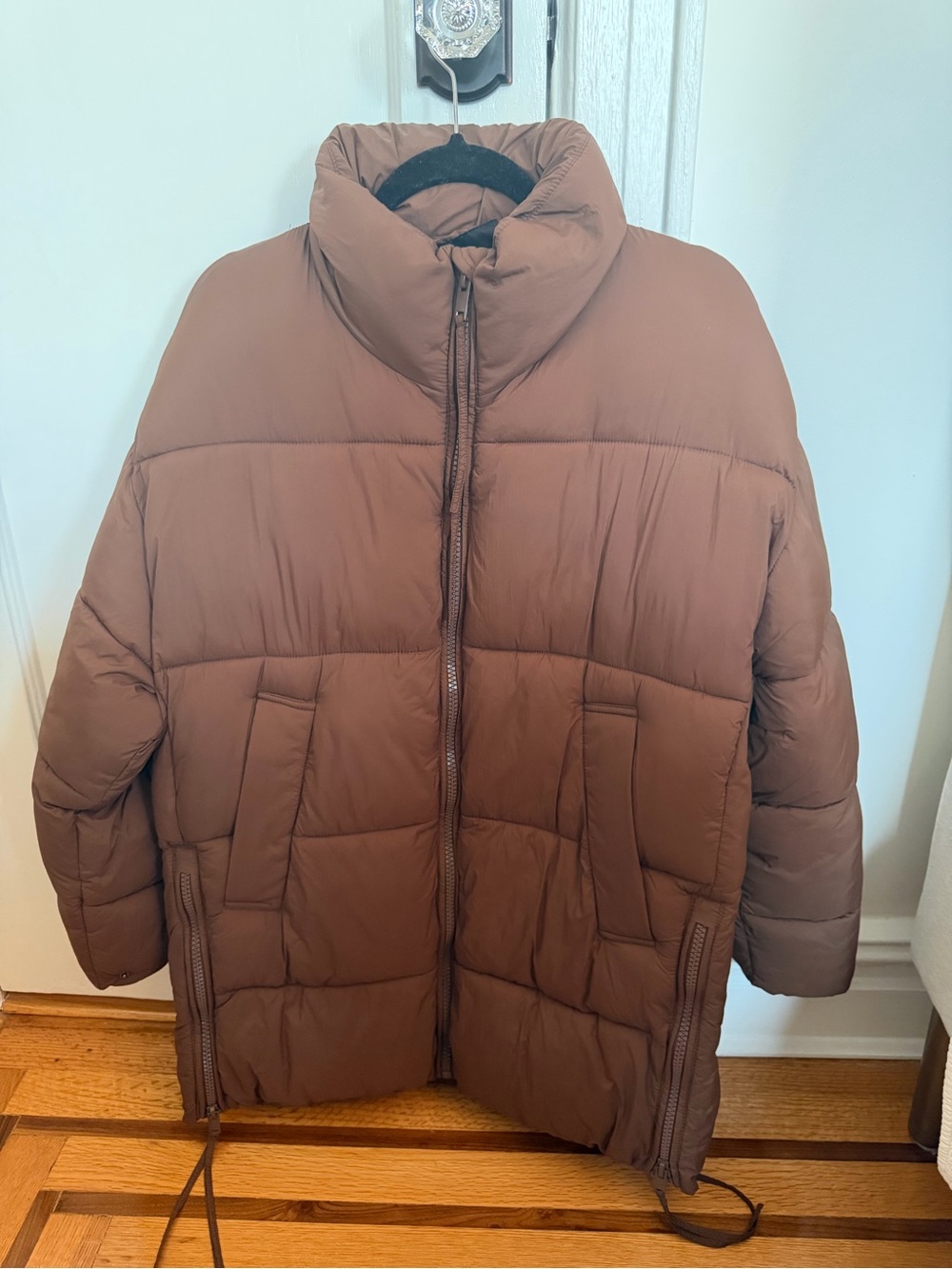 Zara Oversized Brown Puffer Coat